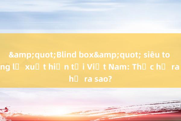 &quot;Blind box&quot; siêu to khổng lồ xuất hiện tại Việt Nam: Thực hư ra sao?